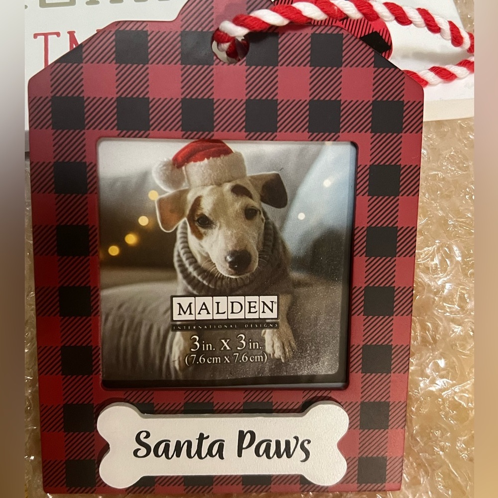2 pc gift set Christmas Dog Frame & Ornament Malden Holiday Set NEW MSRP $44 s@ - Picture 3 of 6